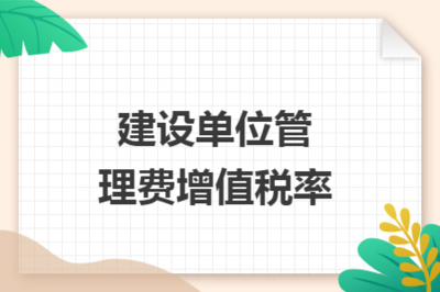 建設單位管理費中專業設計服務的增值稅率解析